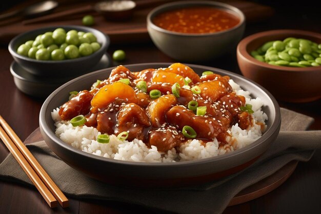 Tangy Sweet and Sour Chicken Bowl Combo Platter