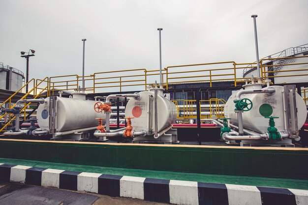 Tank horizontal white plant equipment for pipe line inlet oil