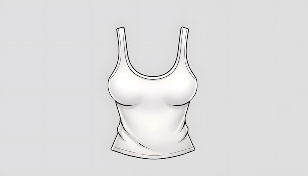 Photo tank top mockup png womens apparel transparent design isolated with white highlights