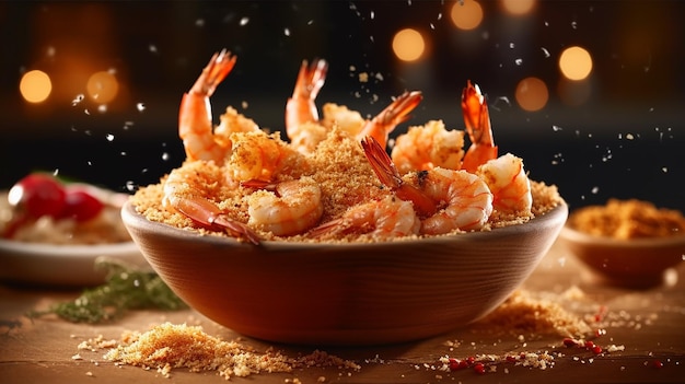 Tantalizing Chinesestyle prawn dish plump prawns coated in a glossy soybased sauce stirfried