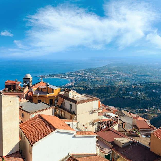 Taormina view from Castelmola Sicily