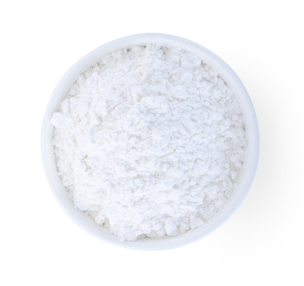 tapioca flour isolated on white background