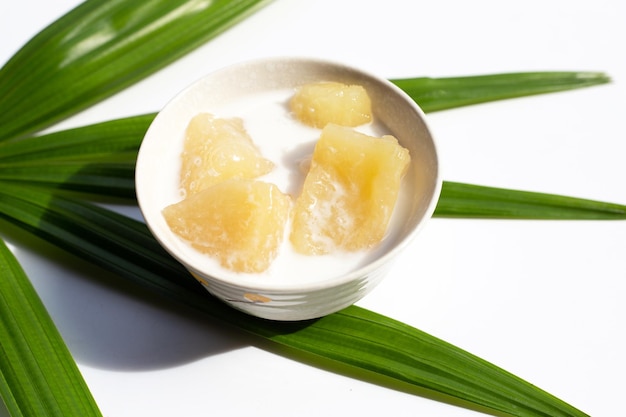 Tapioca in syrup with cocont milk