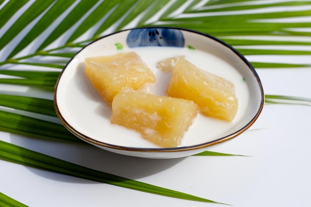 Tapioca in syrup with cocont milk