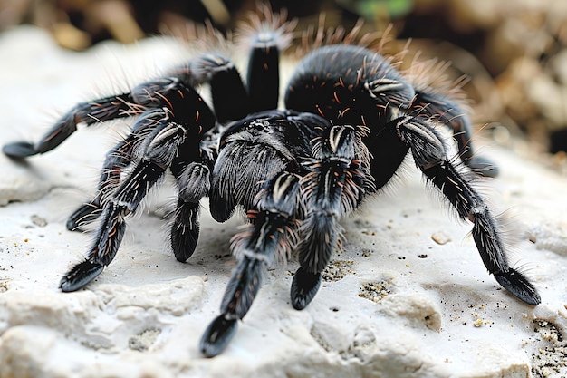 Photo a tarantula is on a piece of paper