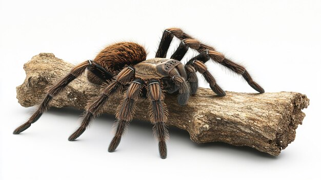 Photo a tarantula is shown on a branch