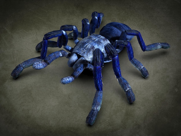 Tarantula spider close-up. 3d illustration