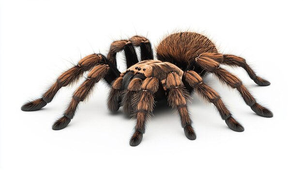 Photo a tarantula that is on a white background