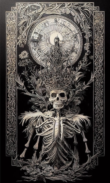 tarot card skeleton king-3