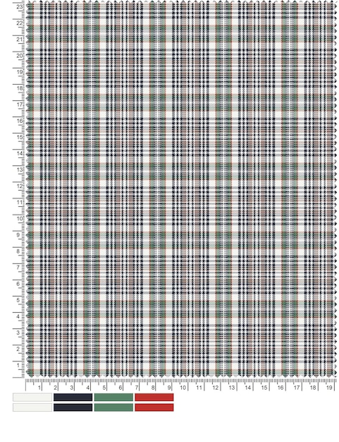 A tartan pattern that is printed in blue and green.