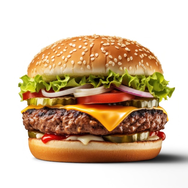 Tasty beef burger isolated