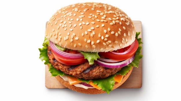 tasty burger isolated