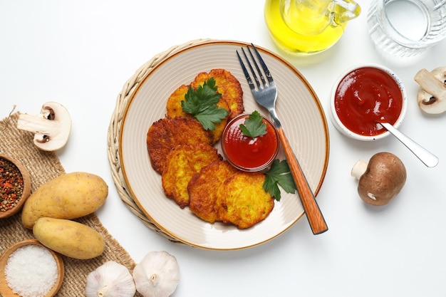 Tasty food concept potato pancakes delicious homemade food