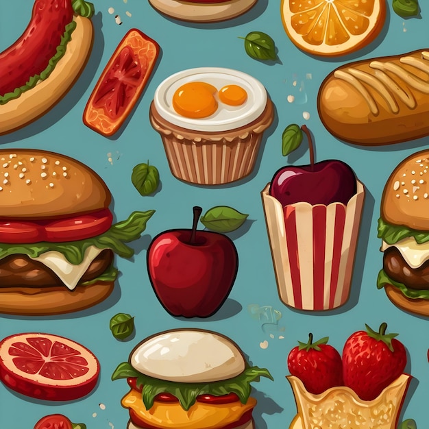 Tasty Food Elements Clipart Elevate