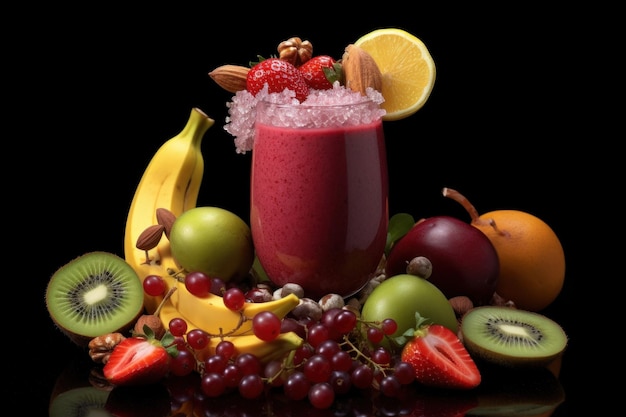 Tasty fresh smoothie Illustration AI GenerativexA