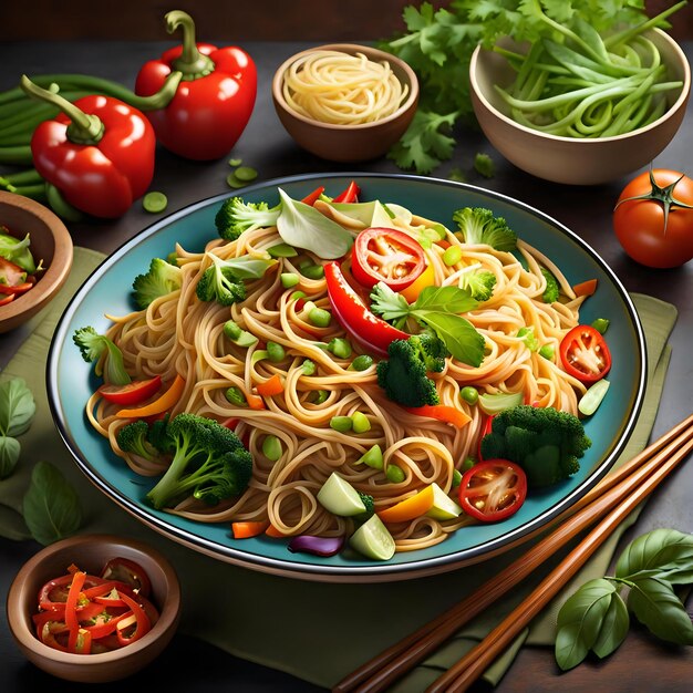 Tasty Homemade Noodle StirFry with Fresh Veggies