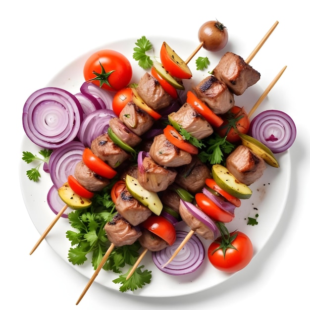 Tasty Kebab Isolated On Fresh Seekh Kebab Lover Fast Food Yummy Spicy Beef Kebab