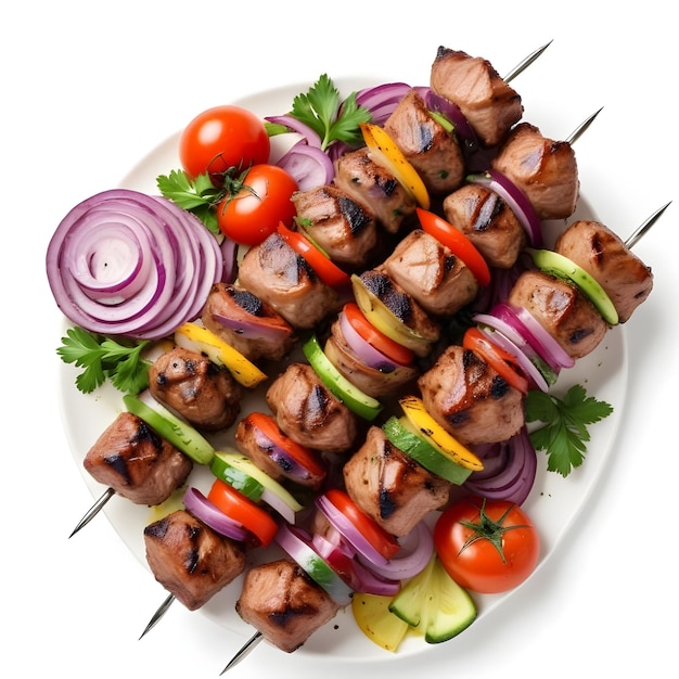 Tasty Kebab Isolated On Fresh Seekh Kebab Lover Fast Food Yummy Spicy Beef Kebab