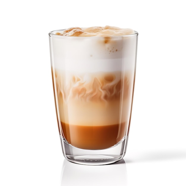 Tasty Macchiato Espresso isolated on white background