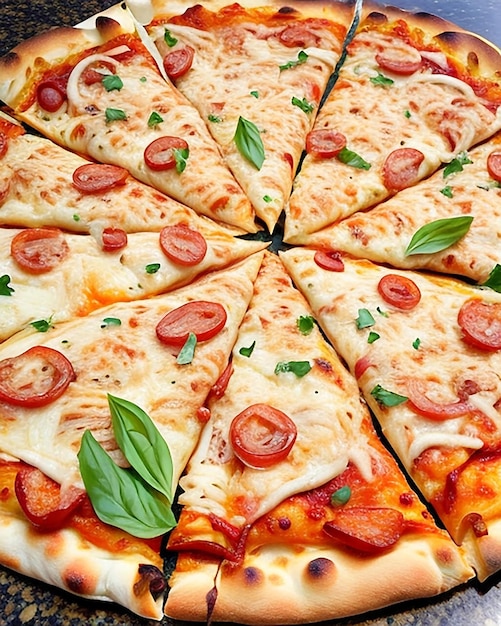 tasty pizza vegetable