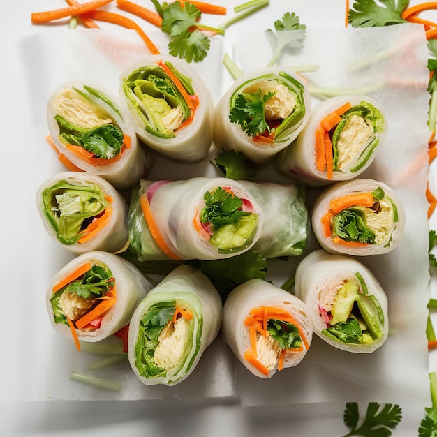 Photo tasty spring rolls