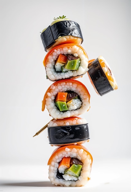 Tasty Sushi Dish Isolated On Fresh Sushi Lover Fast Food Sushi