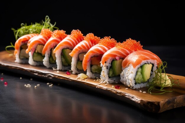 Tasty sushi isolated on white background