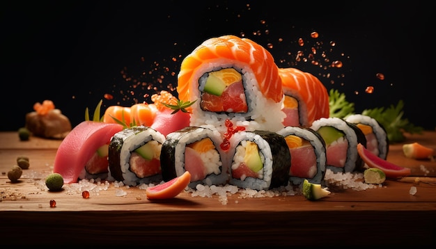 Tasty sushi professional advertisement photoshoot Commercial photography