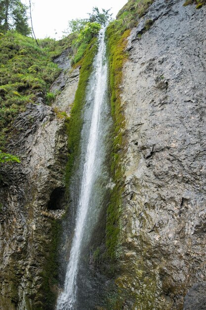 Tatra Mountains View of the mountain river waterfall in the mountains