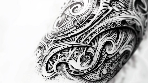 a tattoo design with a snake on it is shown in black and white