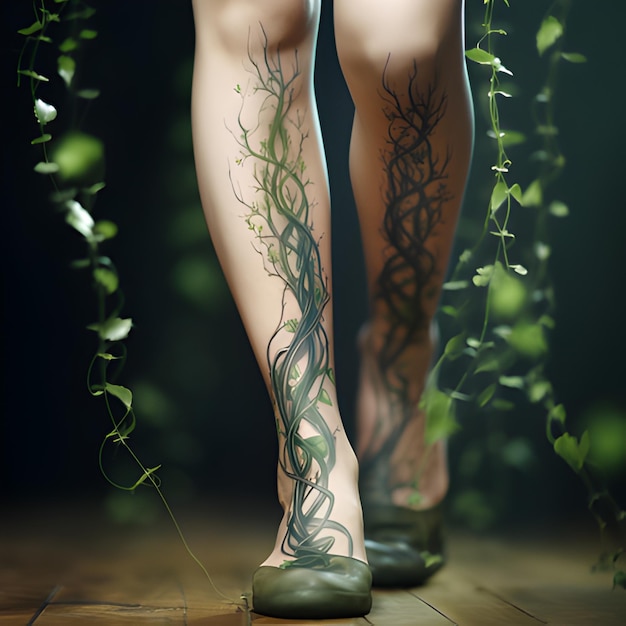 tattoo on a leg