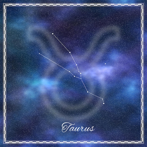 Photo taurus zodiac sign taurus symbol