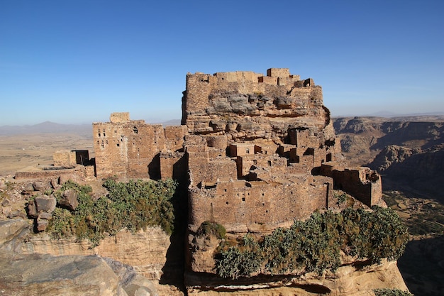 Tawila village in mountains Yemen