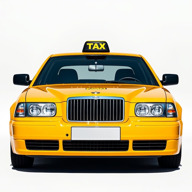 a taxi with a sign that says taxi on the top