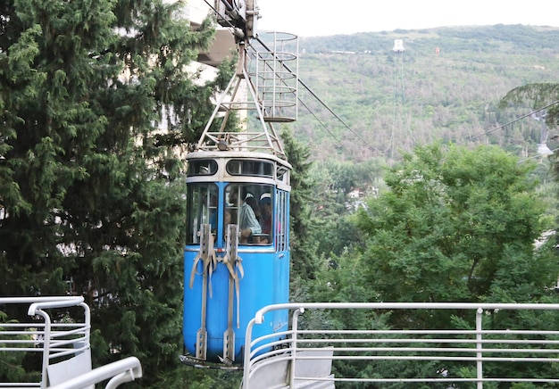 Tbilisi, Georgia - 13 July 2022 cable car to Turtle Lake