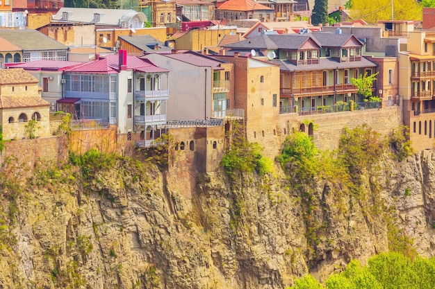 Tbilisi Georgia old traditional houses