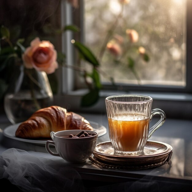 Tea Cup with biscuits