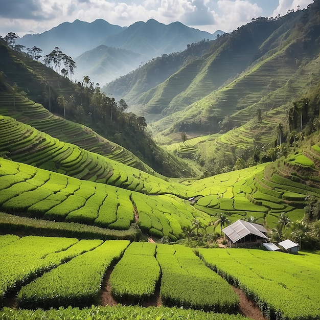 Tea plantation in Cameron highlands Malaysia