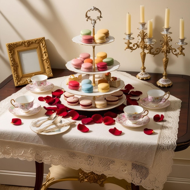 Tea Table Design Background