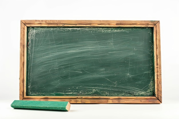 Photo teacher day theme green board and chalkboard on white background