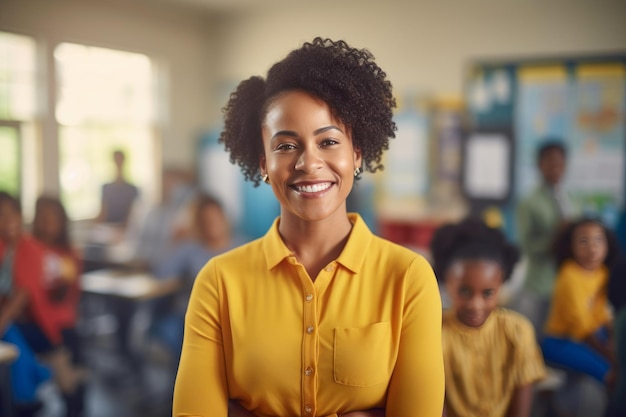 Teacher and Students Capturing Classroom Connection