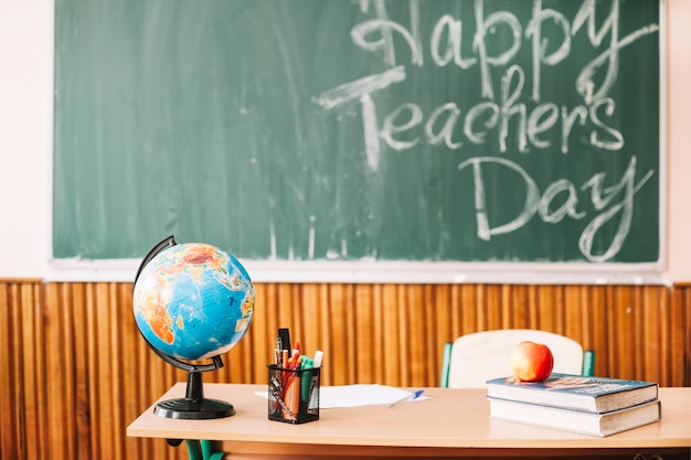 Teacher table at classroom