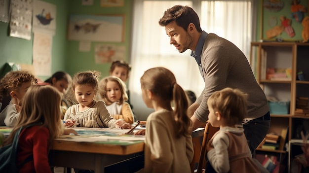 Teacher With School Children In Classroom