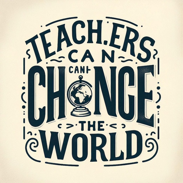 Photo teachers can change the world teacher motivation quotes tshirt design