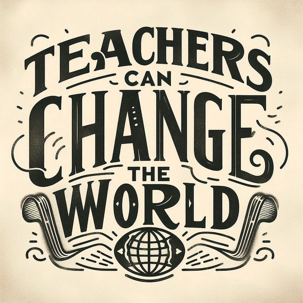 Photo teachers can change the world teacher motivation quotes tshirt design