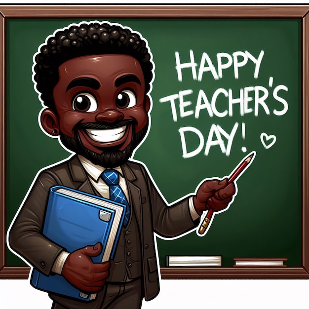 TEACHERS CHARACTER CARTOON ILLUSTRATION IN WHITE BACKROUND