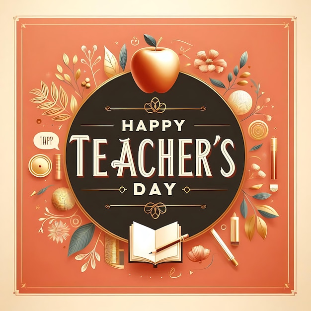 Photo teachers day background design art illustration