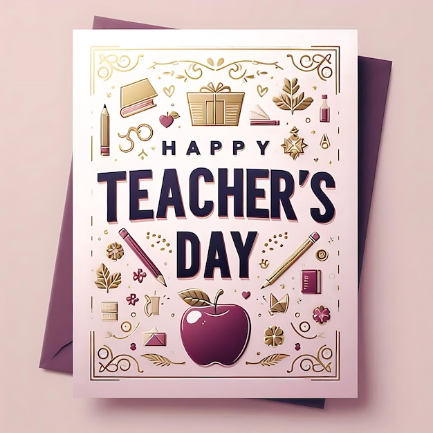 Photo teachers day background design art illustration