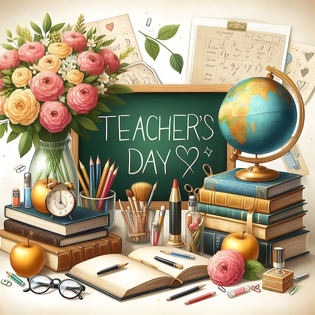 Teachers Day Lettering Concept Design