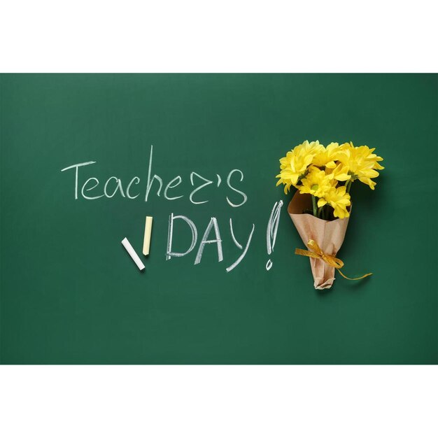 Photo teachers day vector card lettering happy teachers day with colorful books pens pencils brushes